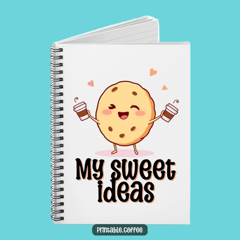 Funny Winking Cookie Notebook: Jot Down Coffee Ideas and Jokes Gift