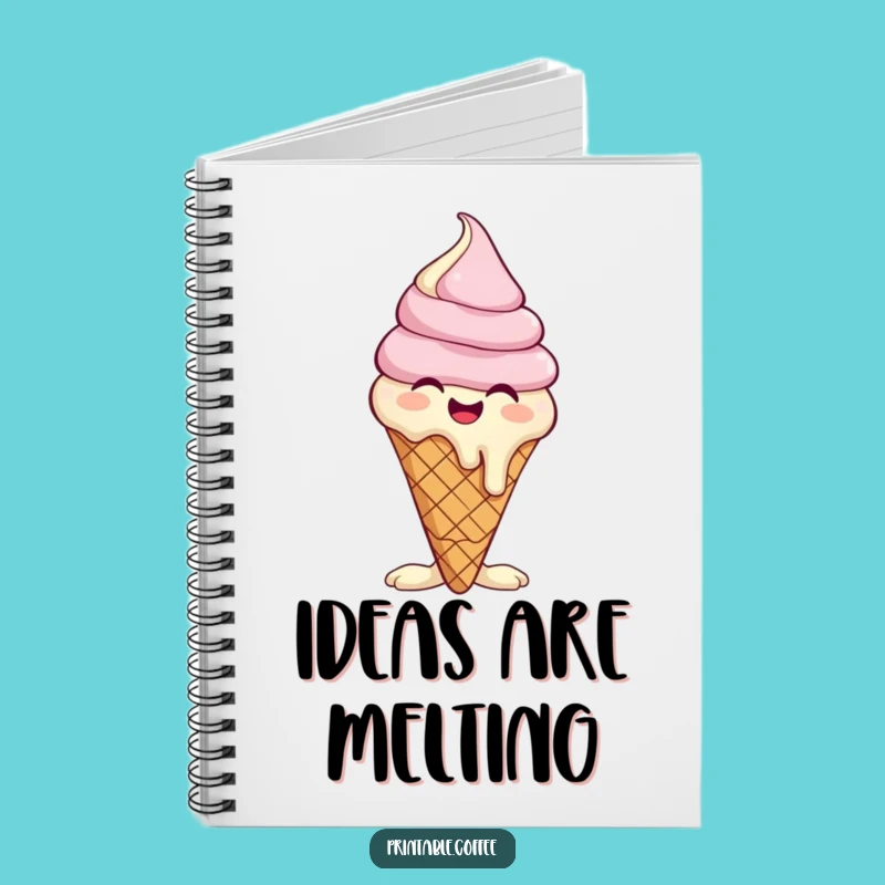 Funny Giggling Ice Cream Cone Notebook: Mirthful Journal, Perfect for Notes