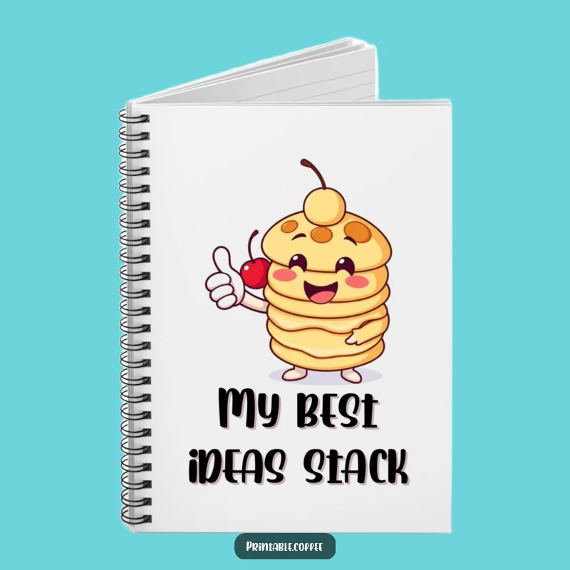 Funny Pancake Thumbs-Up Notebook: Cheerful Stack Character - Creative Journal & Hilarious Gift