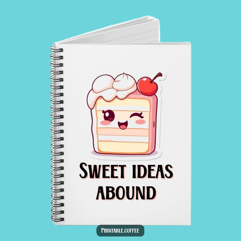 Funny Winking Cake Notebook: Extra Cherry Journal, Perfect for Notes