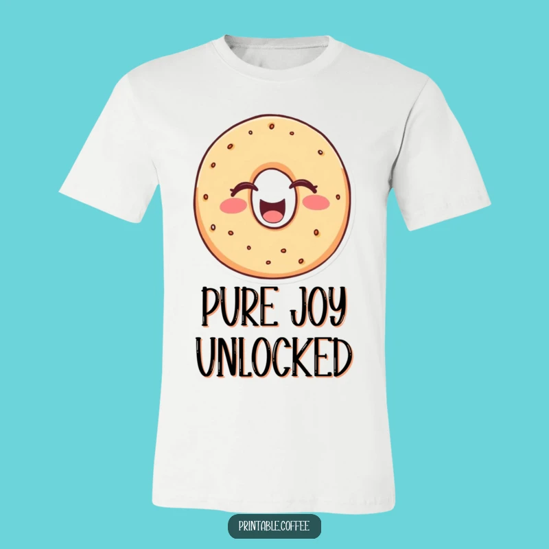 Funny Bagel Laugh T-Shirt: Cheerful Character Laughing Heartily - Hilarious Apparel & Gift