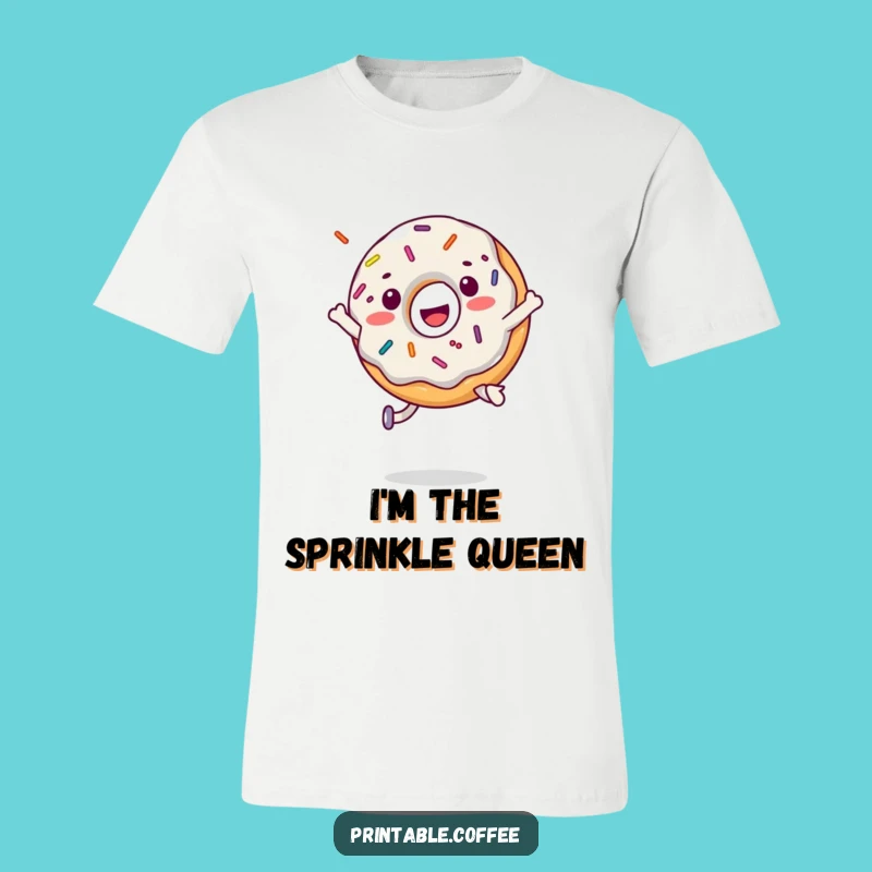 Funny Donut Jump T-Shirt: Cheerful Sprinkled Character Shirt, Hilarious Gift Idea