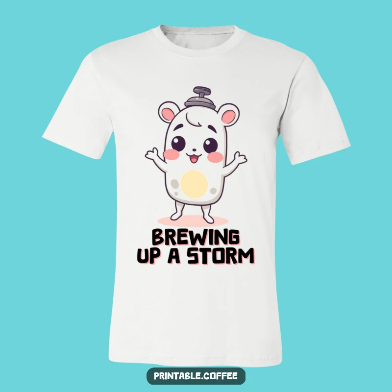 Funny French Press T-Shirt: Dancing Coffee Press, Hilarious Gift for Caffeine Addicts