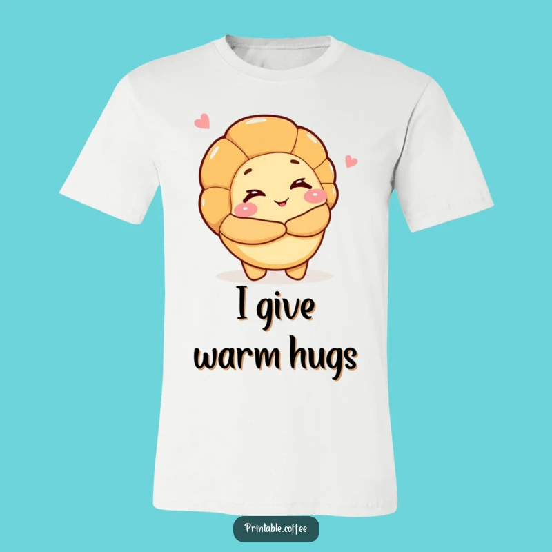 Funny Hugging Croissant T-Shirt: Wear a Warm Embrace