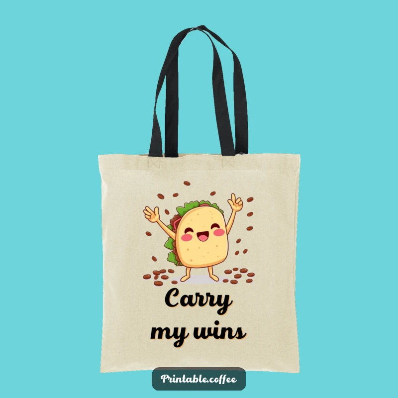 Funny Taco Dance Tote Bag: Fiesta Fuel, Carry Your Victory, Fun Funny Gift!
