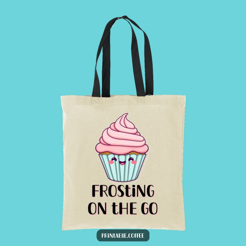 Funny Cupcake Wiggle Tote Bag: Happy Frosting Accessory, Practical Funny Gift