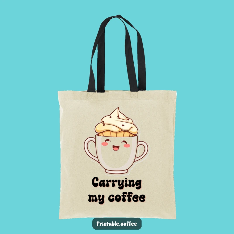 Funny Muffin Coffee Tote Bag: Carry Your Morning Cheer Gift