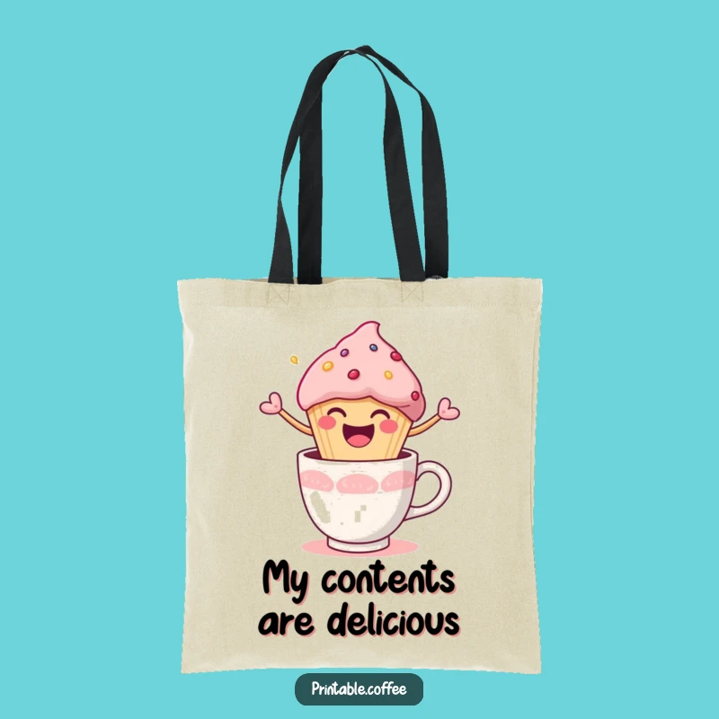 Funny Muffin Burst Tote Bag: Carry Your Happiness, Ideal Humorous Gift