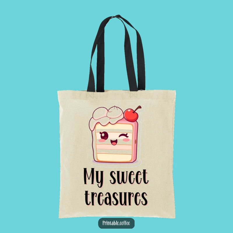 Funny Winking Cake Tote Bag: Extra Cherry Bag, Stylish Foodie Gift